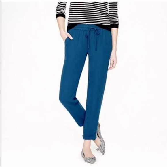 J. Crew Drapey Drawstring Pant - Black - Picture 1 of 4